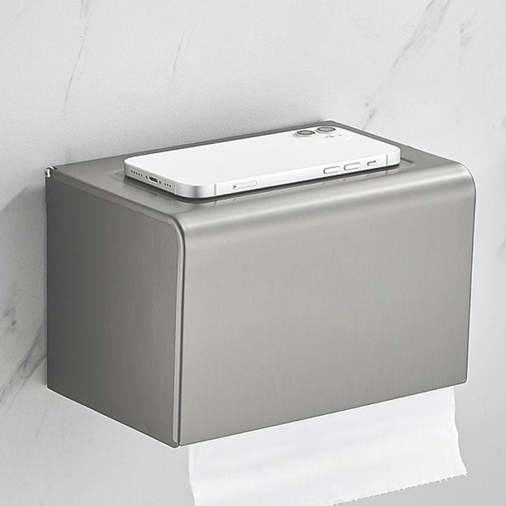 Lisslune | Modern Gray Bathroom Accessories Set Aluminum Stainless Steel Bathroom Shelf/Towel Hooks/Towel Bar