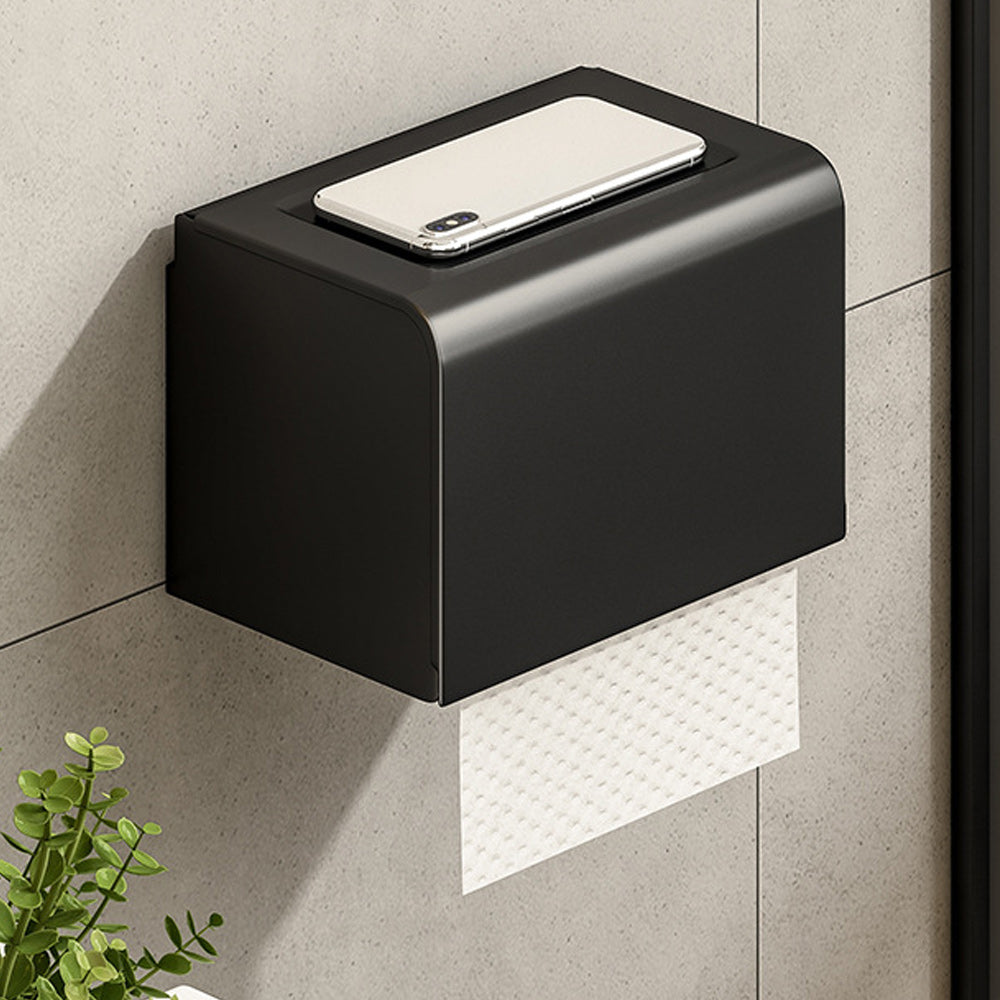 Lisslune | Contemporary Bathroom Accessory Set Matte Black Bathroom Set with Bathrobe Hooks/Towel Bar