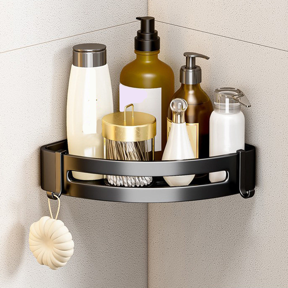 Lisslune | Contemporary Bathroom Accessory Set Matte Black Bathroom Set with Bathrobe Hooks/Towel Bar