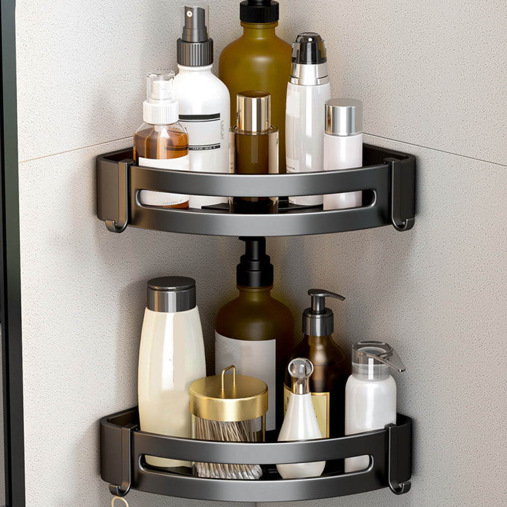 Lisslune | Contemporary Bathroom Accessory Set Matte Black Bathroom Set with Bathrobe Hooks/Towel Bar