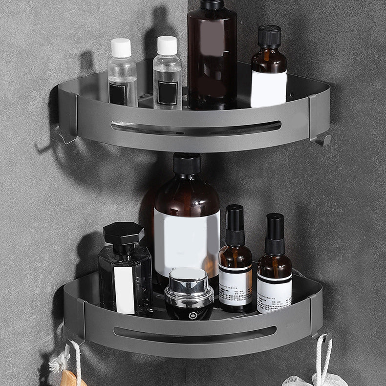 Lisslune | Modern Bathroom Hardware Set in Stainless Steel Matte Gray Bathrobe Hook/Towel Bar