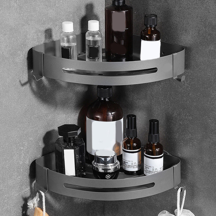 Lisslune | Modern Bathroom Hardware Set in Stainless Steel Matte Gray Bathrobe Hook/Towel Bar