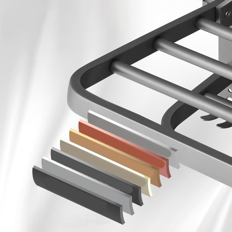 Lisslune | Modern Bathroom Hardware Set in Stainless Steel Matte Gray Bathrobe Hook/Towel Bar