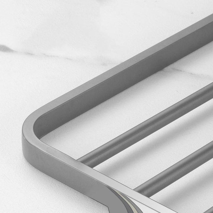 Lisslune | Modern Bathroom Hardware Set in Stainless Steel Matte Gray Bathrobe Hook/Towel Bar