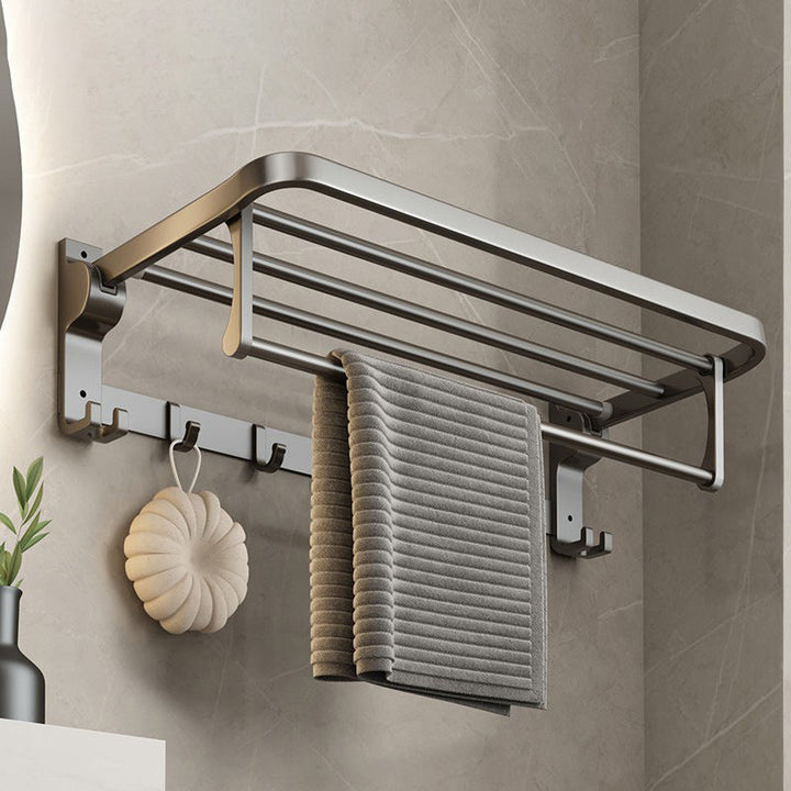 Lisslune | Contemporary Gray Bathroom Hardware Set Bathroom Shelf/Towel Bar Including Bathroom Set