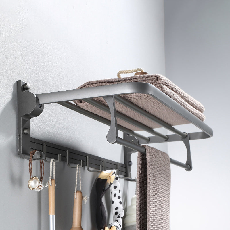 Lisslune | Contemporary Gray Bathroom Hardware Set Bathroom Shelf/Towel Bar Including Bathroom Set