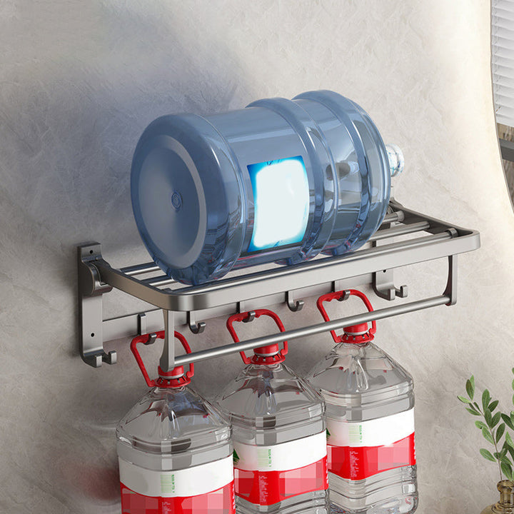 Lisslune | Contemporary Gray Bathroom Hardware Set Bathroom Shelf/Towel Bar Including Bathroom Set