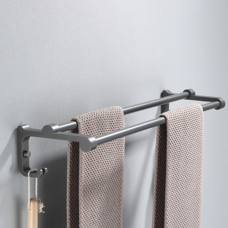 Lisslune | Contemporary Gray Bathroom Hardware Set Bathroom Shelf/Towel Bar Including Bathroom Set