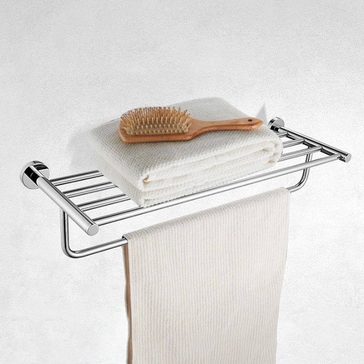 Lisslune | Polished Chrome Modern Bathroom Accessories Set with Towel Bar/Paper Holder