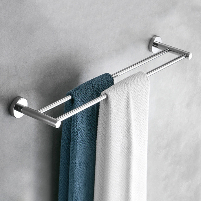 Lisslune | Polished Chrome Modern Bathroom Accessories Set with Towel Bar/Paper Holder