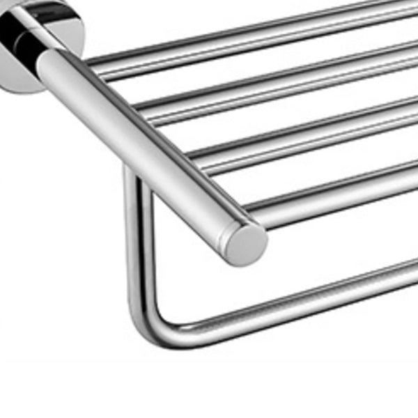 Lisslune | Polished Chrome Modern Bathroom Accessories Set with Towel Bar/Paper Holder