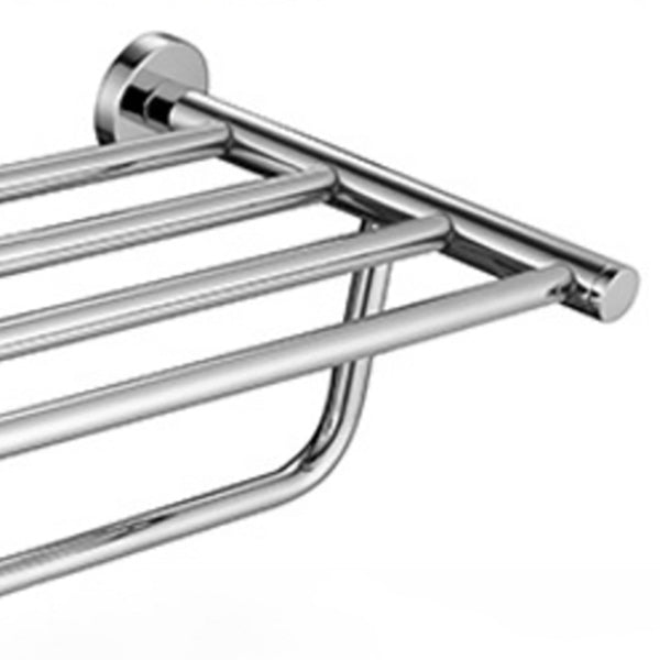 Lisslune | Polished Chrome Modern Bathroom Accessories Set with Towel Bar/Paper Holder