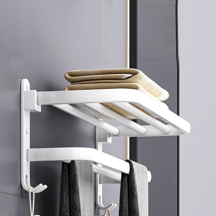 Lisslune | White contemporary bathroom accessories set stainless steel aluminum bathroom set