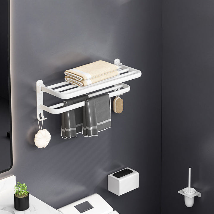 Lisslune | White contemporary bathroom accessories set stainless steel aluminum bathroom set