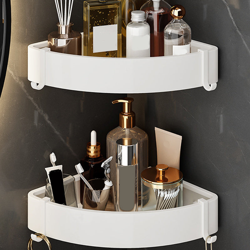 Lisslune | White contemporary bathroom accessories set stainless steel aluminum bathroom set