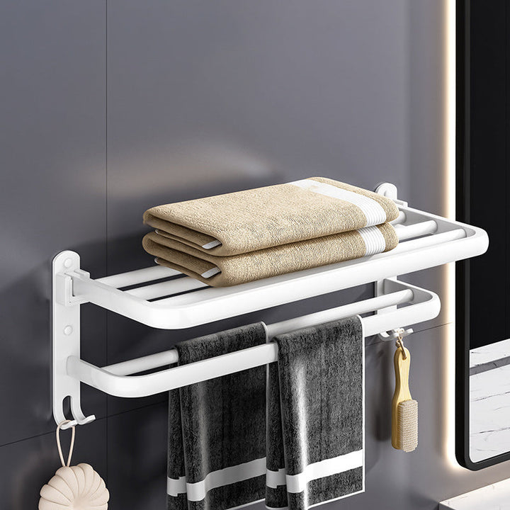 Lisslune | White contemporary bathroom accessories set stainless steel aluminum bathroom set