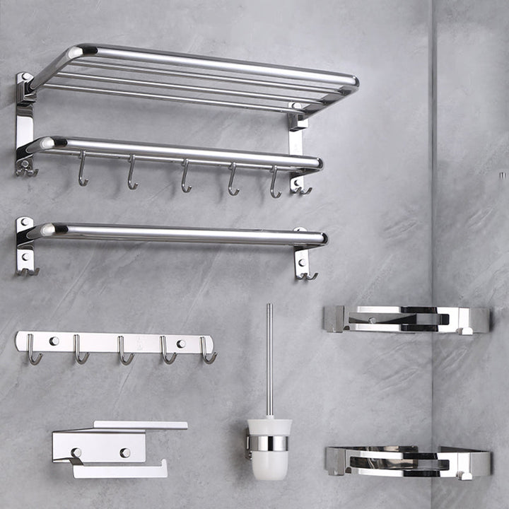 Lisslune | Modern Bathroom Set with Bathroom Shelf/Towel Bar Polished Chrome Bathroom Accessory Set