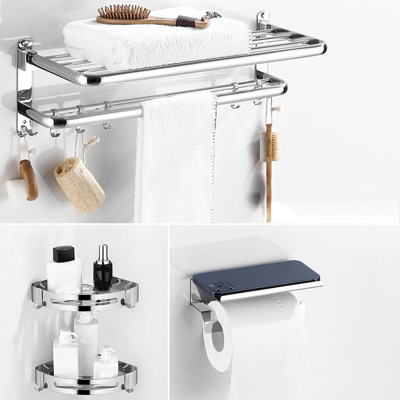 Lisslune | Modern Bathroom Set with Bathroom Shelf/Towel Bar Polished Chrome Bathroom Accessory Set