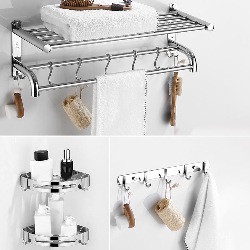 Lisslune | Modern Bathroom Set with Bathroom Shelf/Towel Bar Polished Chrome Bathroom Accessory Set