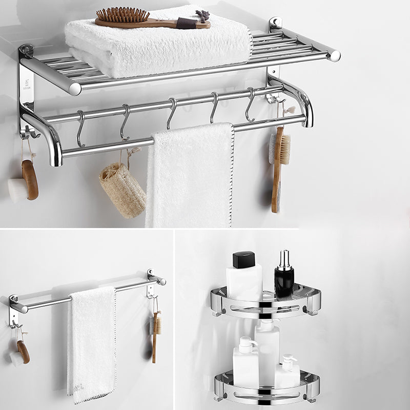 Lisslune | Modern Bathroom Set with Bathroom Shelf/Towel Bar Polished Chrome Bathroom Accessory Set