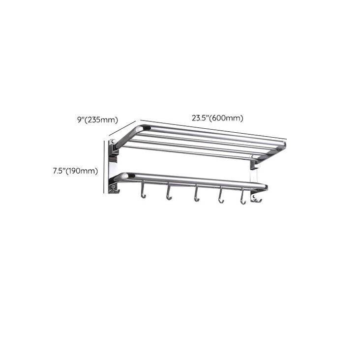 Lisslune | Modern Bathroom Set with Bathroom Shelf/Towel Bar Polished Chrome Bathroom Accessory Set