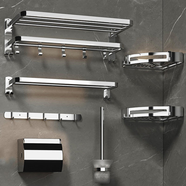 Lisslune | Modern Bathroom Accessory Set Paper Holder Bathroom Shelf Stainless Steel Bathroom Hardware
