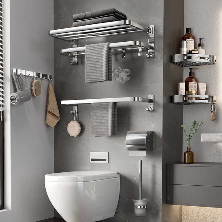 Lisslune | Modern Bathroom Accessory Set Paper Holder Bathroom Shelf Stainless Steel Bathroom Hardware