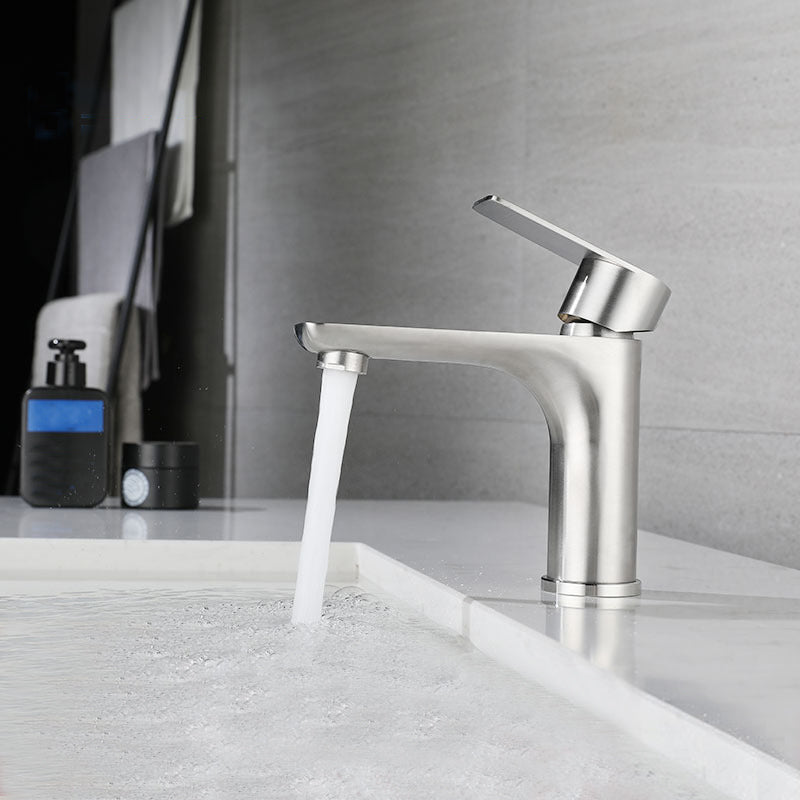 Lisslune | Modern Vessel Faucet Copper Single Handle Low Arc Vessel Faucet for Home