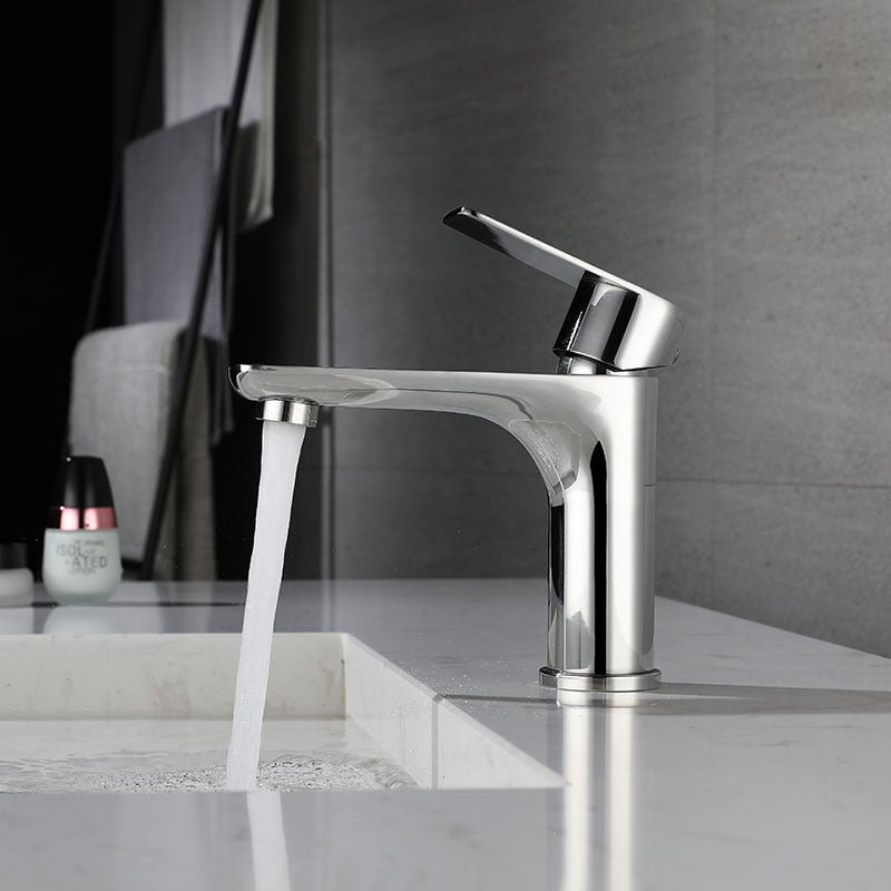Lisslune | Modern Vessel Faucet Copper Single Handle Low Arc Vessel Faucet for Home