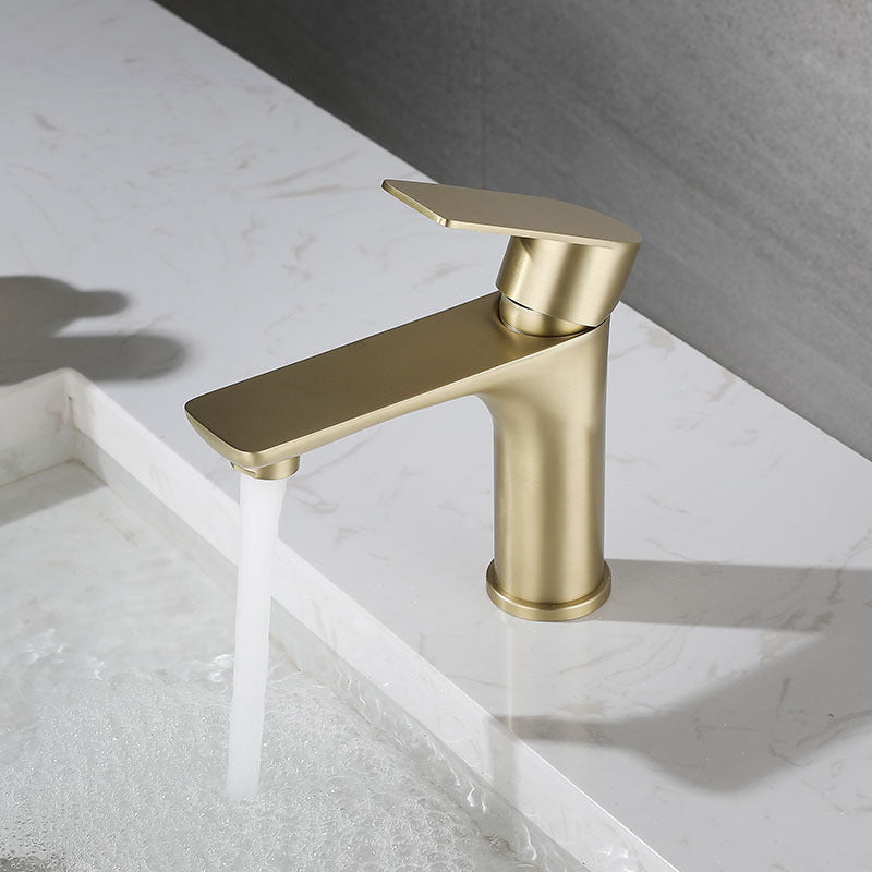 Lisslune | Modern Vessel Faucet Copper Single Handle Low Arc Vessel Faucet for Home