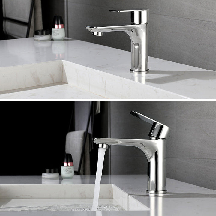 Lisslune | Modern Vessel Faucet Copper Single Handle Low Arc Vessel Faucet for Home