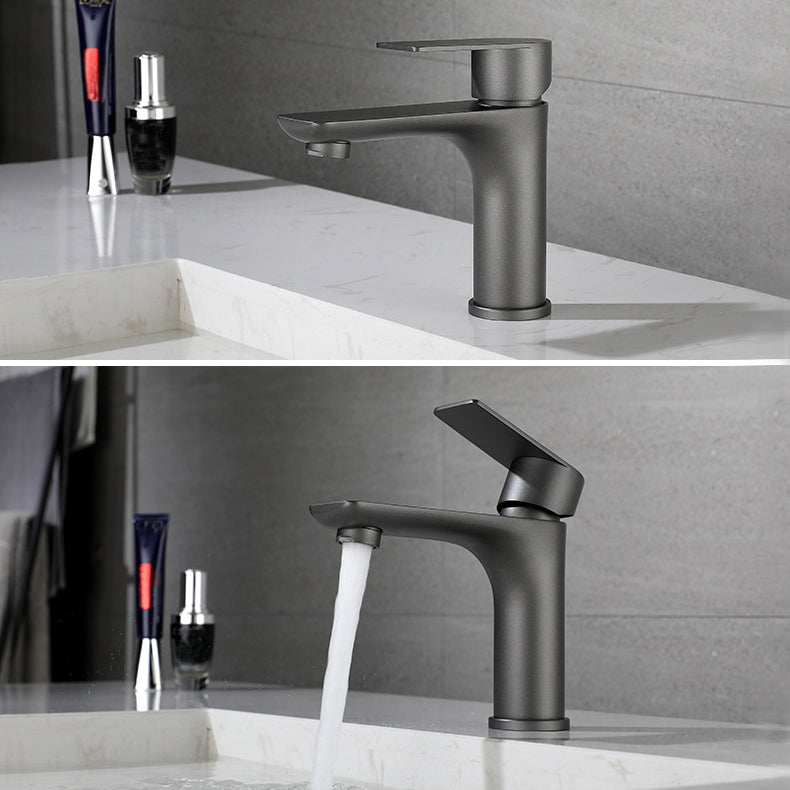 Lisslune | Modern Vessel Faucet Copper Single Handle Low Arc Vessel Faucet for Home