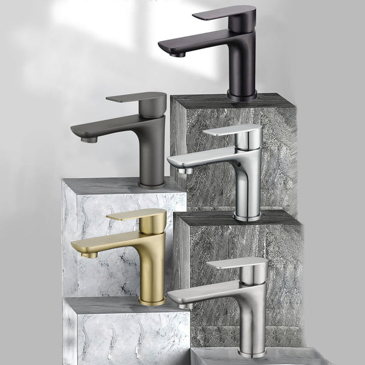 Lisslune | Modern Vessel Faucet Copper Single Handle Low Arc Vessel Faucet for Home