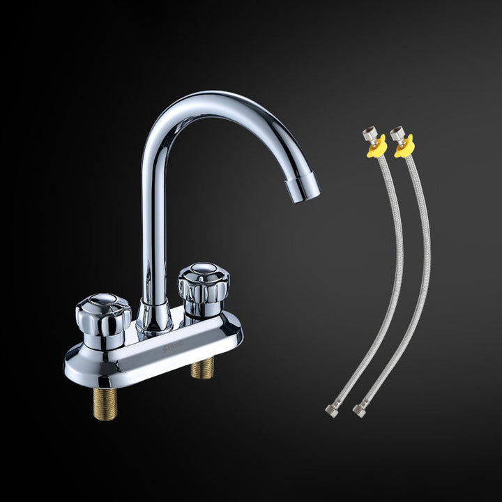 Lisslune | Drehauslauf Centerset Faucet contemporary brass bathroom faucet