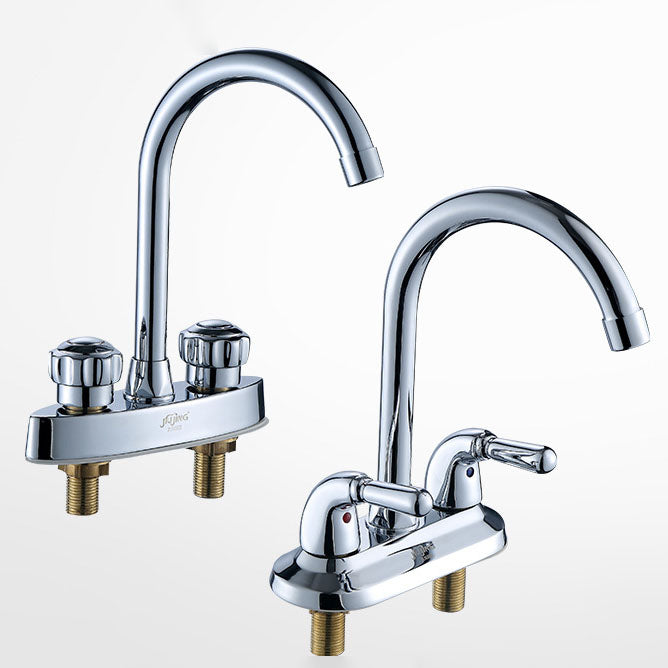 Lisslune | Drehauslauf Centerset Faucet contemporary brass bathroom faucet