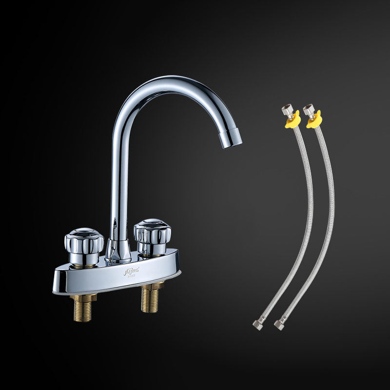 Lisslune | Drehauslauf Centerset Faucet contemporary brass bathroom faucet