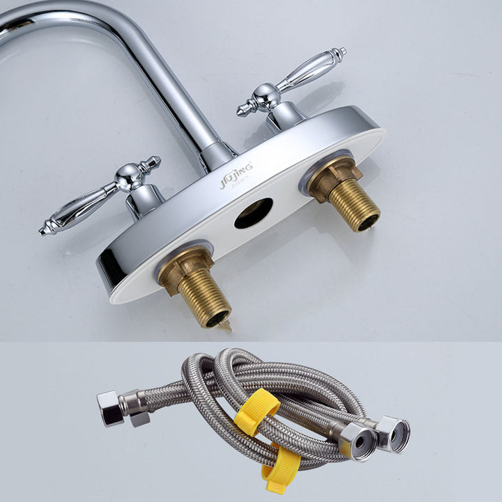 Lisslune | Drehauslauf Centerset Faucet contemporary brass bathroom faucet