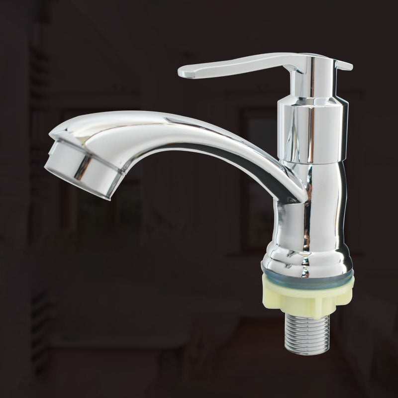 Lisslune | Modern Bathroom Faucet Chrome Button Handle with Water Hose Sink Faucet