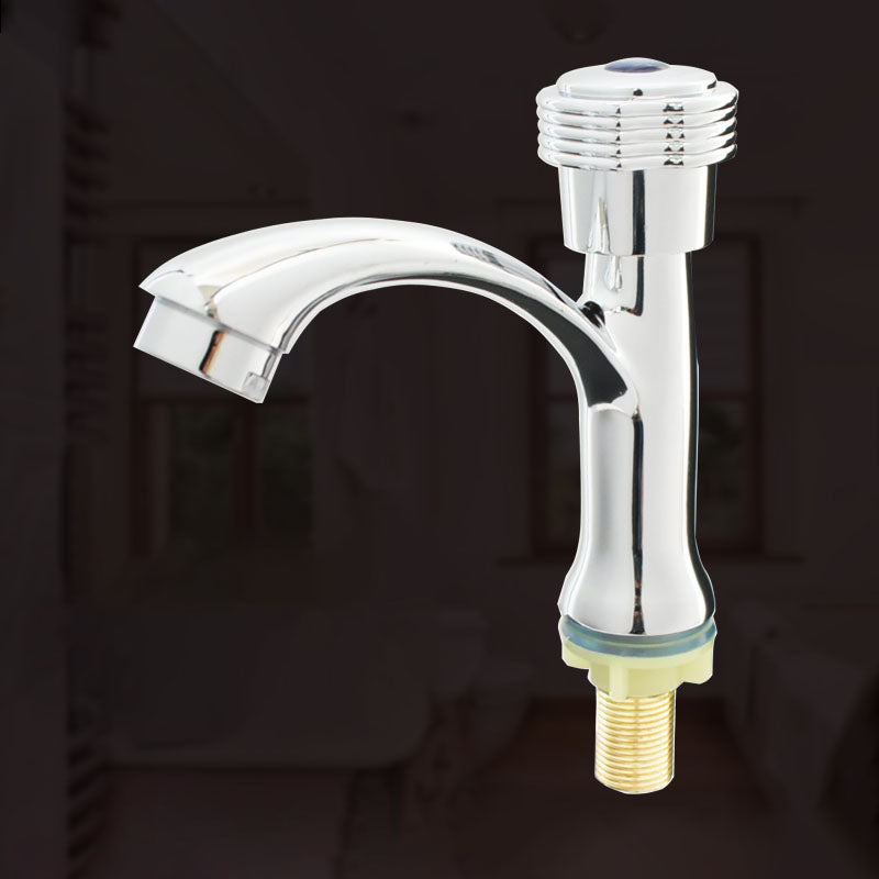 Lisslune | Modern Bathroom Faucet Chrome Button Handle with Water Hose Sink Faucet