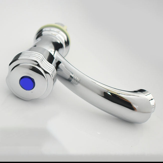 Lisslune | Modern Bathroom Faucet Chrome Button Handle with Water Hose Sink Faucet