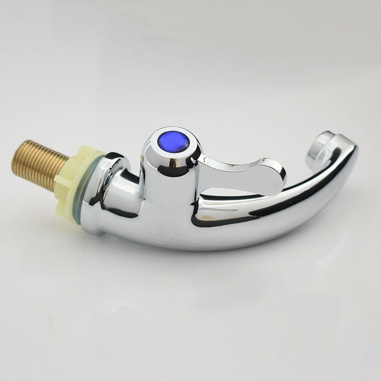 Lisslune | Modern Bathroom Faucet Chrome Button Handle with Water Hose Sink Faucet