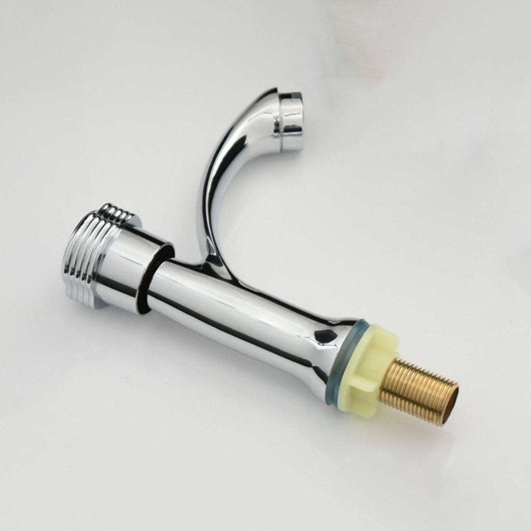 Lisslune | Modern Bathroom Faucet Chrome Button Handle with Water Hose Sink Faucet