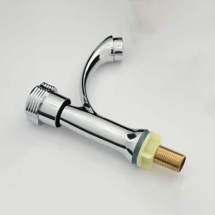 Lisslune | Modern Bathroom Faucet Chrome Button Handle with Water Hose Sink Faucet