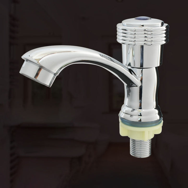 Lisslune | Modern Bathroom Faucet Chrome Button Handle with Water Hose Sink Faucet