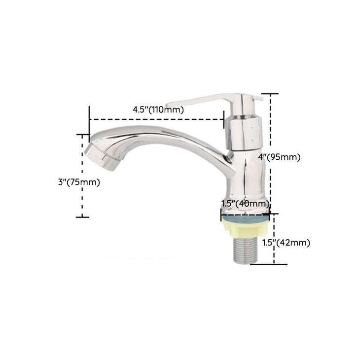 Lisslune | Modern Bathroom Faucet Chrome Button Handle with Water Hose Sink Faucet