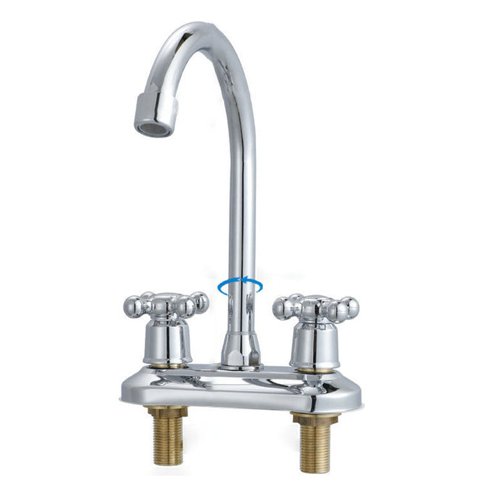 Lisslune | Button handle central faucet Contemporary design sink faucet 2-hole faucet for the bathroom