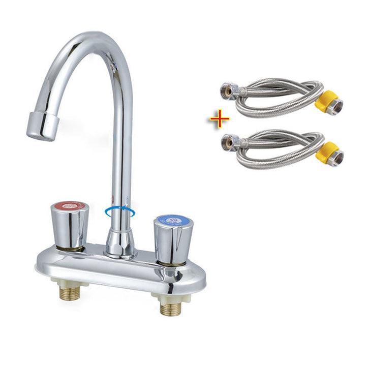 Lisslune | Button handle central faucet Contemporary design sink faucet 2-hole faucet for the bathroom
