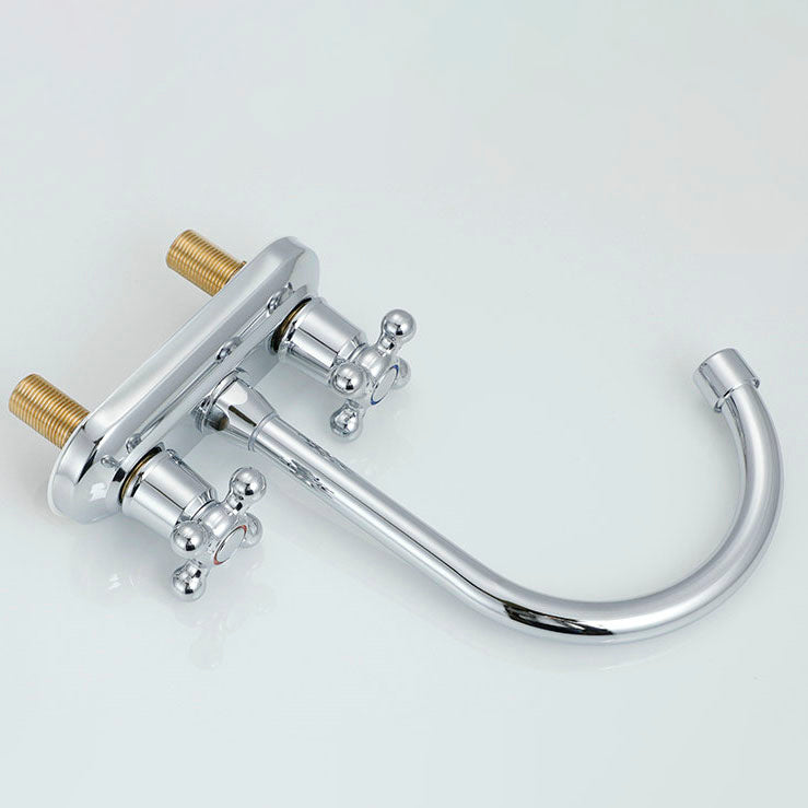 Lisslune | Button handle central faucet Contemporary design sink faucet 2-hole faucet for the bathroom