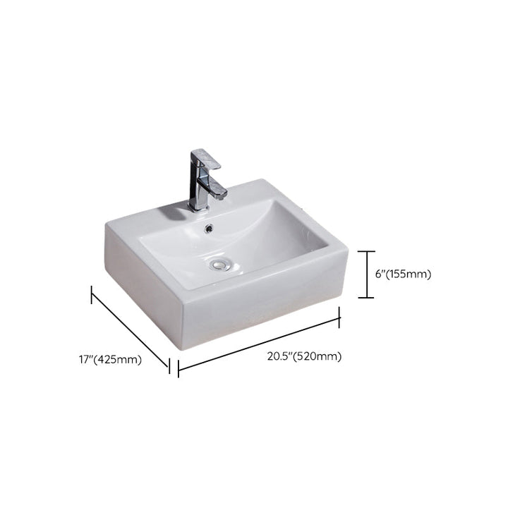 Lisslune | Modern Basin Solid Color Porcelain Sink