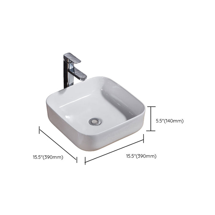 Lisslune | Modern Basin Solid Color Porcelain Sink